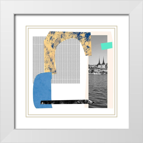 Ode to a Lake IV White Modern Wood Framed Art Print with Double Matting by Wang, Melissa