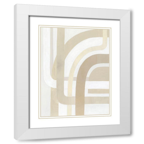 Loops And Weaves I White Modern Wood Framed Art Print with Double Matting by Popp, Grace