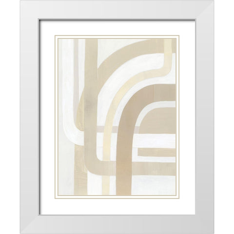 Loops And Weaves I White Modern Wood Framed Art Print with Double Matting by Popp, Grace