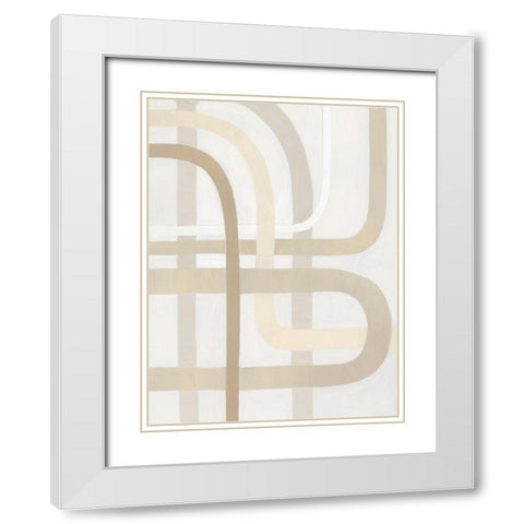 Loops And Weaves II White Modern Wood Framed Art Print with Double Matting by Popp, Grace