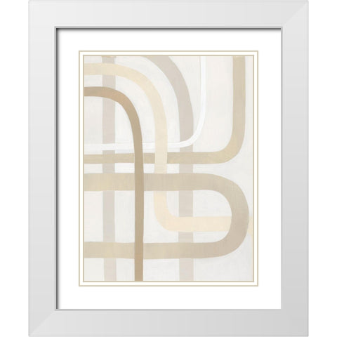 Loops And Weaves II White Modern Wood Framed Art Print with Double Matting by Popp, Grace