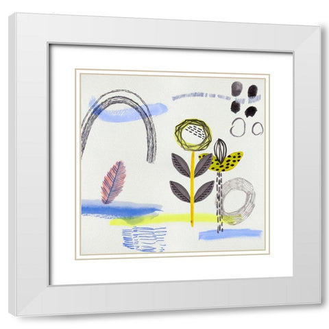Light Dreams III White Modern Wood Framed Art Print with Double Matting by Wang, Melissa