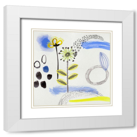 Light Dreams VI White Modern Wood Framed Art Print with Double Matting by Wang, Melissa