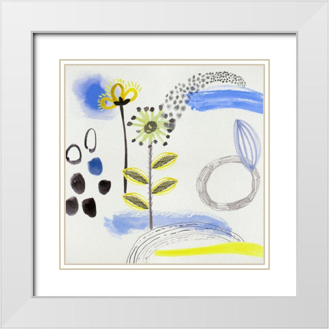 Light Dreams VI White Modern Wood Framed Art Print with Double Matting by Wang, Melissa