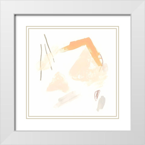 Citrus Space I White Modern Wood Framed Art Print with Double Matting by Vess, June Erica