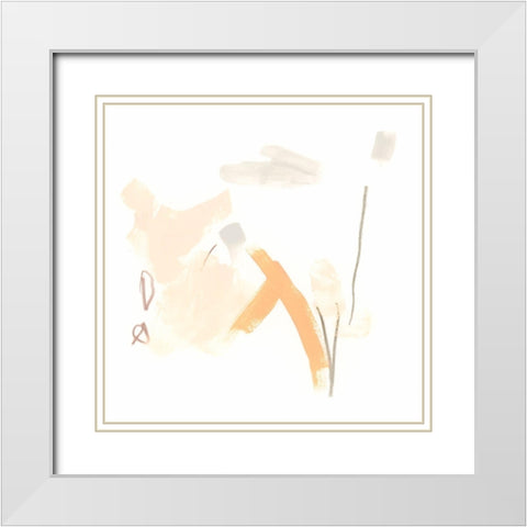 Citrus Space II White Modern Wood Framed Art Print with Double Matting by Vess, June Erica