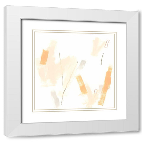 Citrus Space III White Modern Wood Framed Art Print with Double Matting by Vess, June Erica