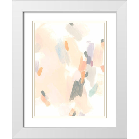Cascade Rhythm II White Modern Wood Framed Art Print with Double Matting by Vess, June Erica