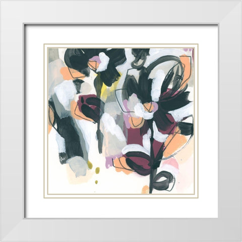 Garden Extraction I White Modern Wood Framed Art Print with Double Matting by Vess, June Erica