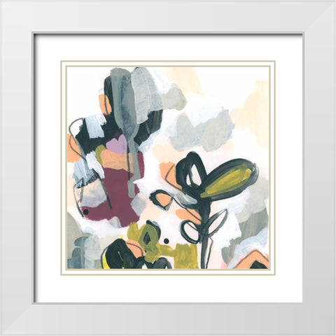 Garden Extraction V White Modern Wood Framed Art Print with Double Matting by Vess, June Erica