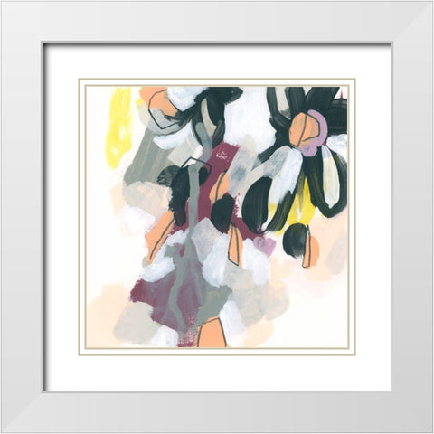 Garden Extraction VII White Modern Wood Framed Art Print with Double Matting by Vess, June Erica