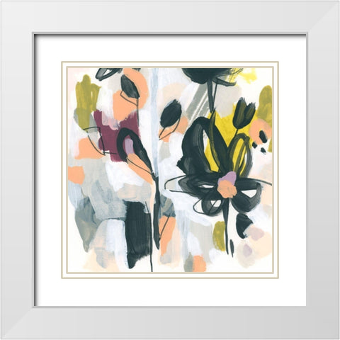 Garden Extraction VIII White Modern Wood Framed Art Print with Double Matting by Vess, June Erica