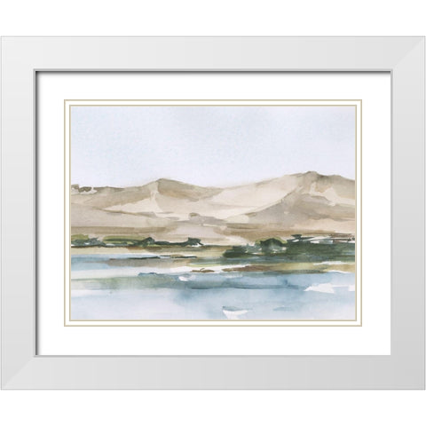 Desert Mountains II White Modern Wood Framed Art Print with Double Matting by Harper, Ethan