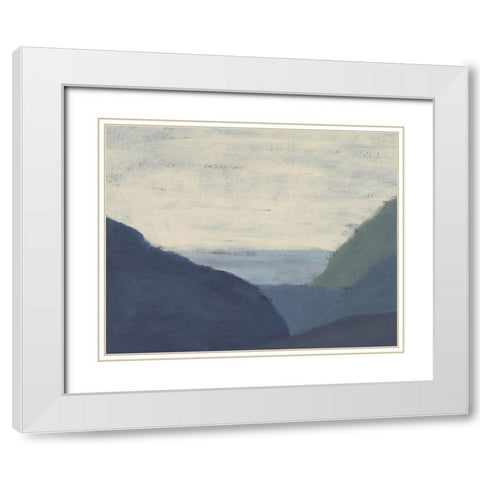 Muted Coast I White Modern Wood Framed Art Print with Double Matting by Moore, Regina