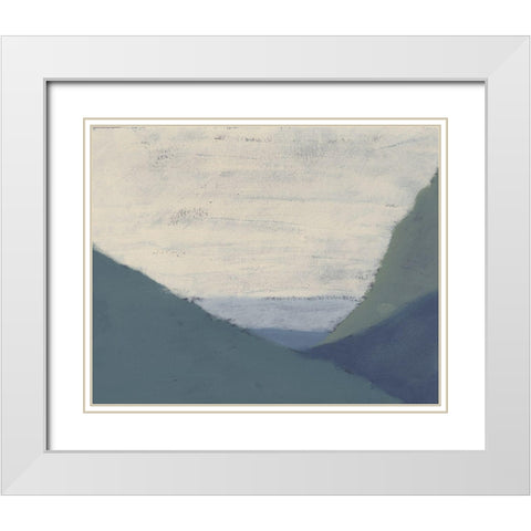 Muted Coast II White Modern Wood Framed Art Print with Double Matting by Moore, Regina