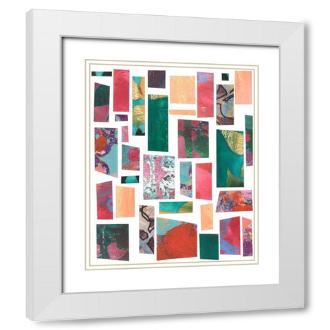 Broken Fragments III White Modern Wood Framed Art Print with Double Matting by Moore, Regina