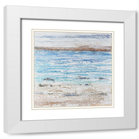 Coastal Seascape I White Modern Wood Framed Art Print with Double Matting by OToole, Tim