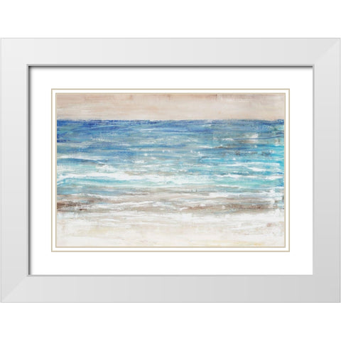 Choppy Water I White Modern Wood Framed Art Print with Double Matting by OToole, Tim