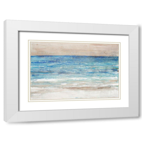 Choppy Water II White Modern Wood Framed Art Print with Double Matting by OToole, Tim