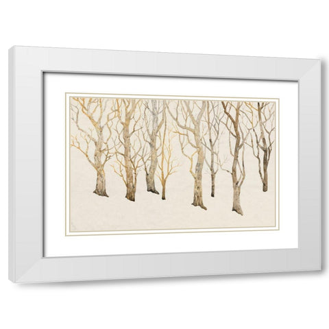 Bare Trees II White Modern Wood Framed Art Print with Double Matting by OToole, Tim