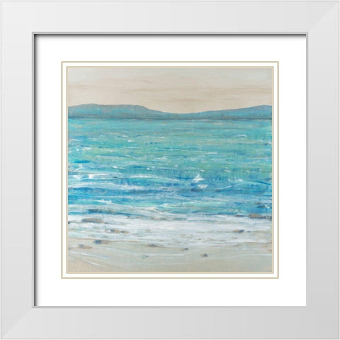Reef Edge I White Modern Wood Framed Art Print with Double Matting by OToole, Tim