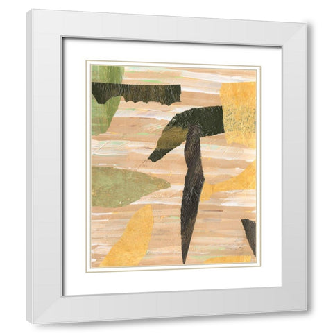 Painted Paper Pieces I White Modern Wood Framed Art Print with Double Matting by Moore, Regina