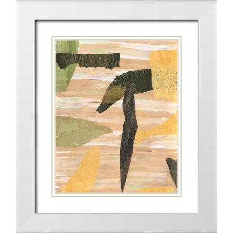 Painted Paper Pieces I White Modern Wood Framed Art Print with Double Matting by Moore, Regina