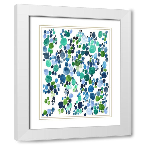 Sea Glass Spirit II White Modern Wood Framed Art Print with Double Matting by Moore, Regina