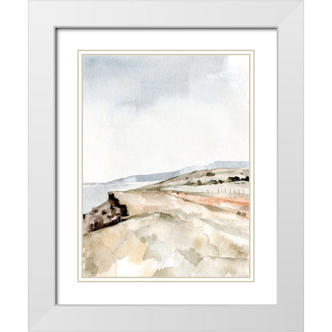 Westport I White Modern Wood Framed Art Print with Double Matting by Caroline, Emma