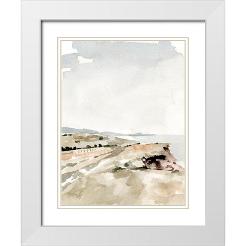 Westport II White Modern Wood Framed Art Print with Double Matting by Caroline, Emma