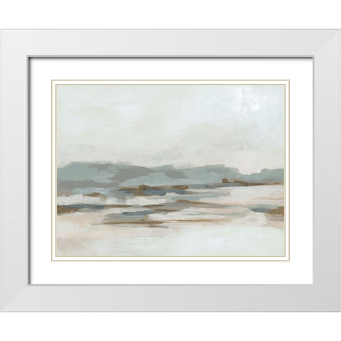 Neutral Coast I White Modern Wood Framed Art Print with Double Matting by Vess, June Erica