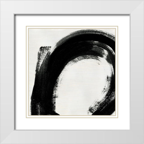 Block Brushwork II White Modern Wood Framed Art Print with Double Matting by Vess, June Erica