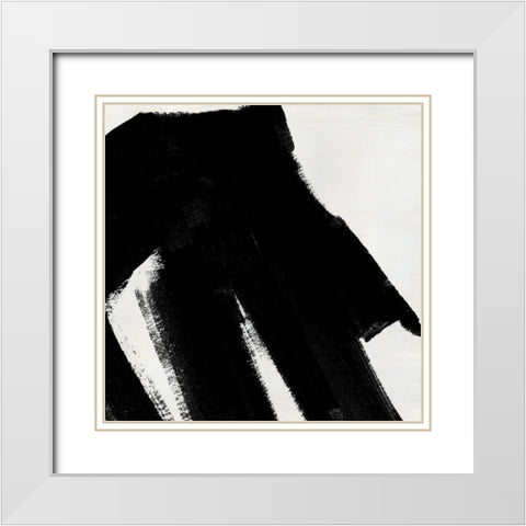 Block Brushwork III White Modern Wood Framed Art Print with Double Matting by Vess, June Erica