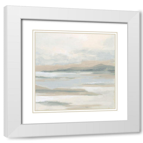 Tonal Tides I White Modern Wood Framed Art Print with Double Matting by Vess, June Erica