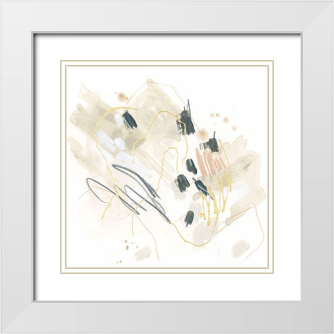 Neutral Glyph I White Modern Wood Framed Art Print with Double Matting by Vess, June Erica