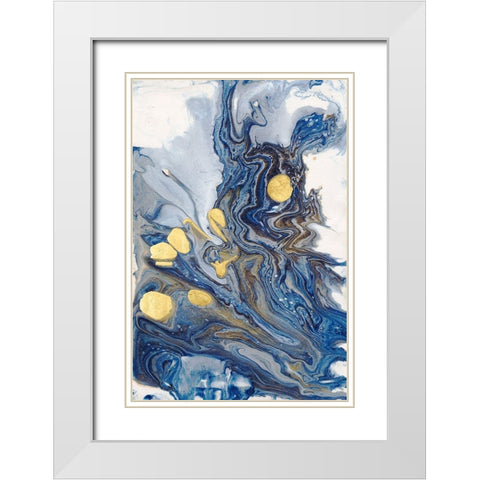 Awaken Heart I White Modern Wood Framed Art Print with Double Matting by Bramma, Lila