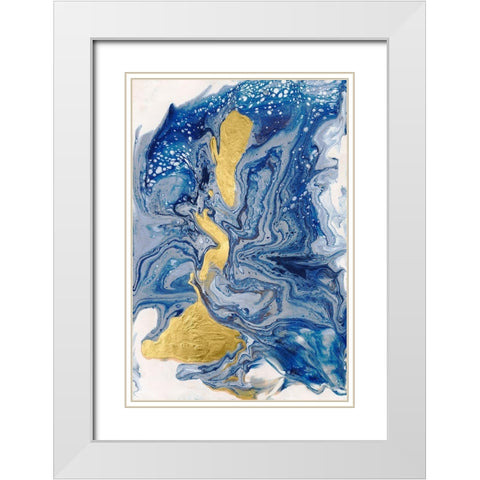 Awaken Heart II White Modern Wood Framed Art Print with Double Matting by Bramma, Lila