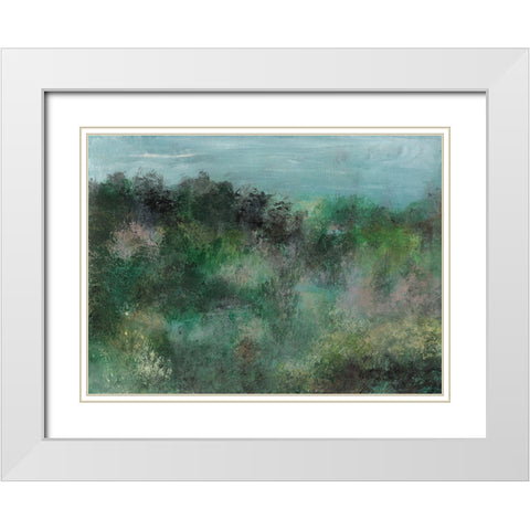 Waking I White Modern Wood Framed Art Print with Double Matting by Bramma, Lila