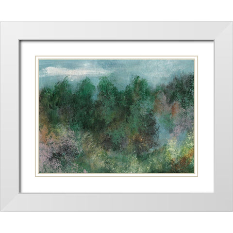 Waking II White Modern Wood Framed Art Print with Double Matting by Bramma, Lila