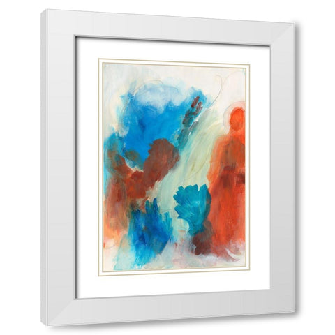 Fire and Water III White Modern Wood Framed Art Print with Double Matting by Bramma, Lila