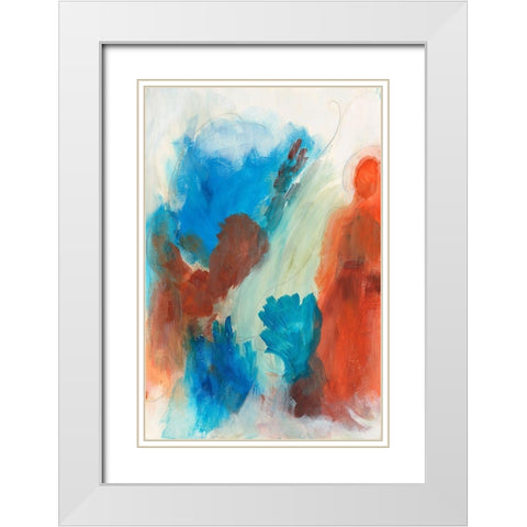 Fire and Water III White Modern Wood Framed Art Print with Double Matting by Bramma, Lila