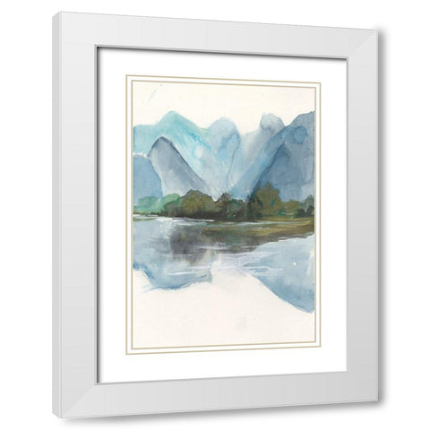 Be Clear to Reflect II White Modern Wood Framed Art Print with Double Matting by Bramma, Lila
