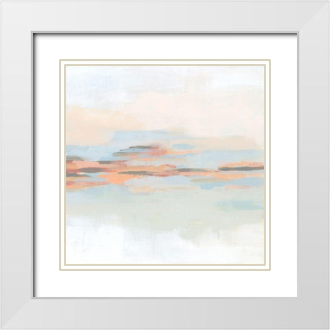 Sunset Coast II White Modern Wood Framed Art Print with Double Matting by Vess, June Erica