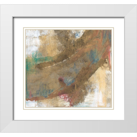 Sheer Gold I White Modern Wood Framed Art Print with Double Matting by Bramma, Lila