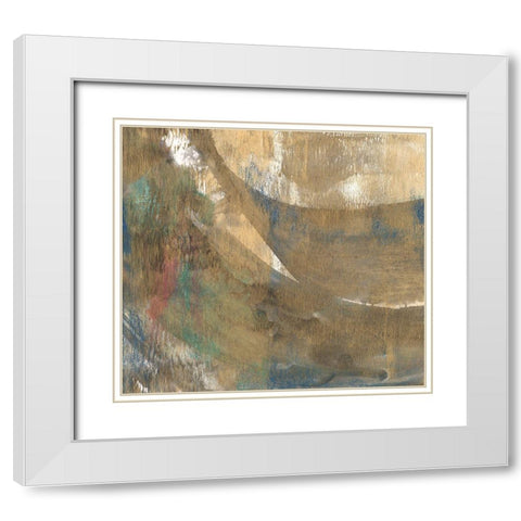 Sheer Gold II White Modern Wood Framed Art Print with Double Matting by Bramma, Lila