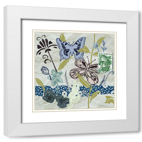 Fragile Wings I White Modern Wood Framed Art Print with Double Matting by Wang, Melissa