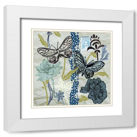 Fragile Wings IV White Modern Wood Framed Art Print with Double Matting by Wang, Melissa