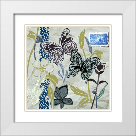 Fragile Wings VI White Modern Wood Framed Art Print with Double Matting by Wang, Melissa