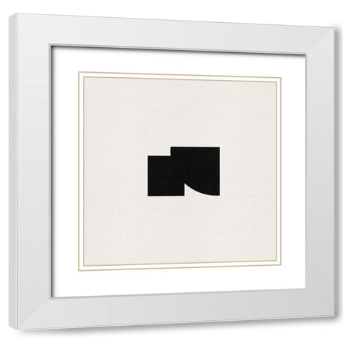 Polymath III White Modern Wood Framed Art Print with Double Matting by Green, Jacob
