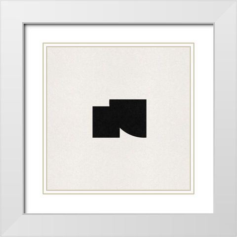Polymath III White Modern Wood Framed Art Print with Double Matting by Green, Jacob